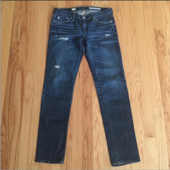 AG Adriano Goldschmied Stilt Cigarette Leg Jean 27 Dark Wash - Picture 2 of 7